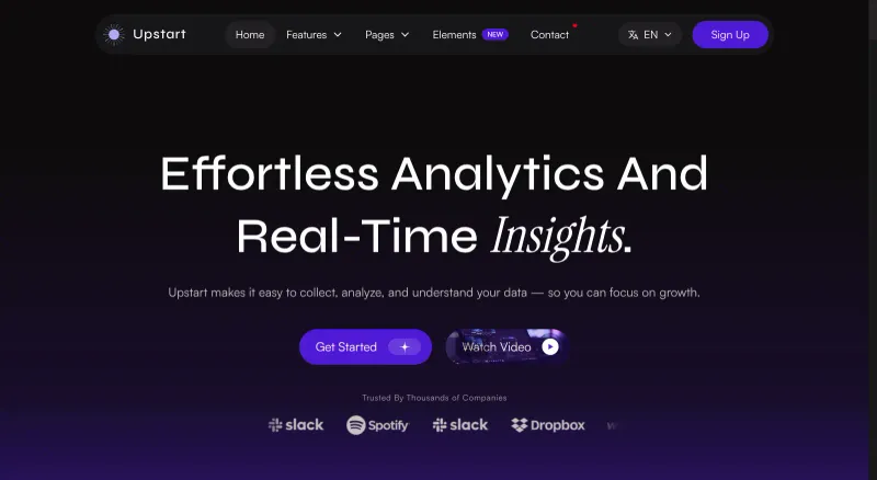 Upstart theme by GetAstroThemes